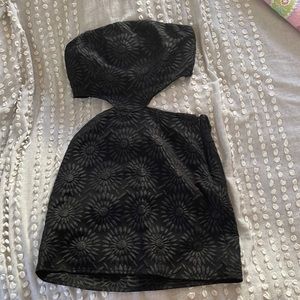 black cutout strapless princess Polly dress